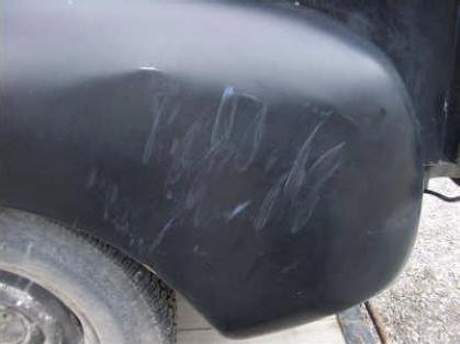 Heel marks on the �Beauty Truck.�