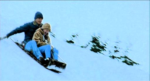 Tobogganing scene